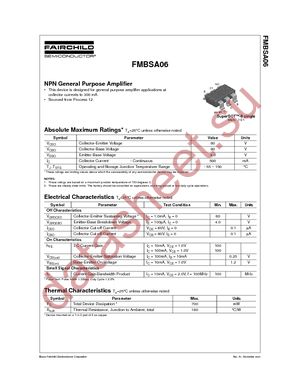 FMBSA06 datasheet  